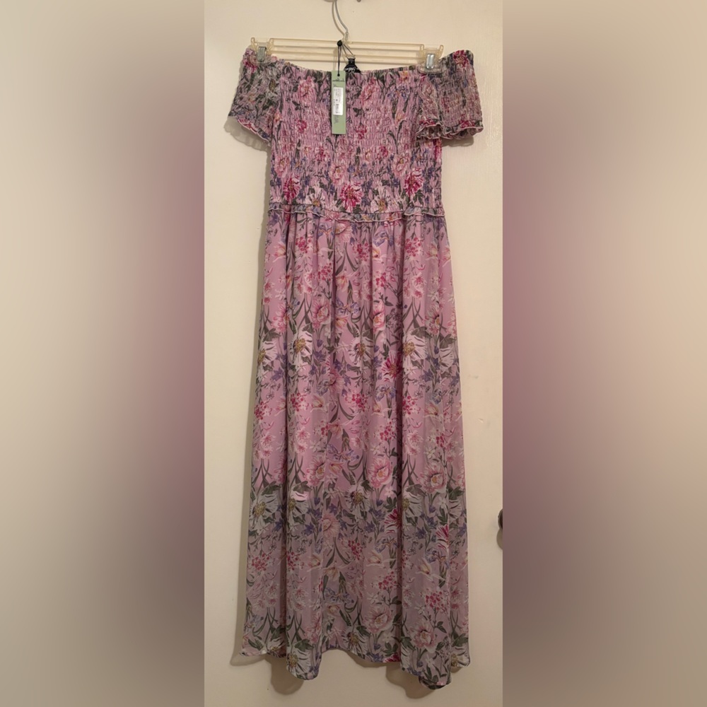 Sam Edelman Floral Maxi Skirt in Pink and Purpled